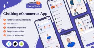 DressyLane - eCommerce Clothing Shop Flutter Mobile App Template | Sell Clothes for Men, Women & Kid