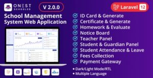 Onest Schooled - School Management System Laravel Script