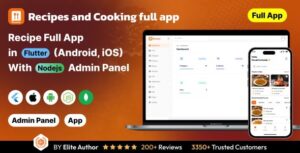 Recipe Full App in Flutter with NodeJs Backend | Cooking Guide App in Flutter