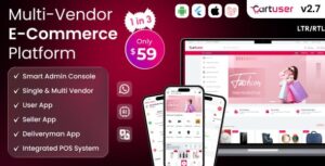 CartUser Multi-Vendor E-commerce - Complete eCommerce Mobile App, Web, Admin and Seller Panel