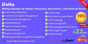 Delta POS - Invoicing, Billing & Inventory Management System with GST & CRM