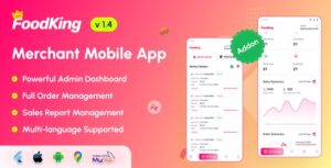 FoodKing - Restaurant Food Delivery System Merchant Flutter Mobile App