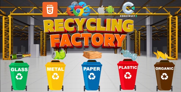Recycling Factory - HTML5/Mobile Game - Construct 3 (C3p)