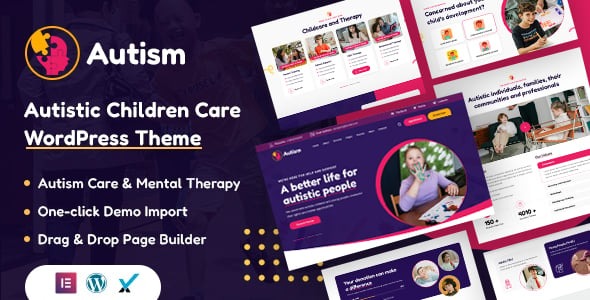 Autism - Autistic Children Care WordPress Theme + RTL