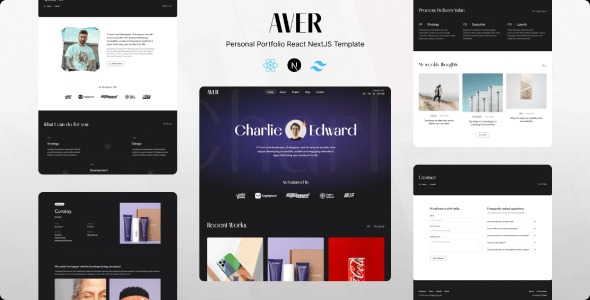 Aver - Personal Portfolio React NextJS Template