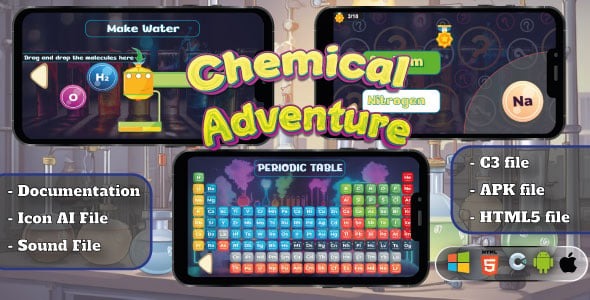 Chemical Adventure Game - Educational Game - HTML5, Construct 3