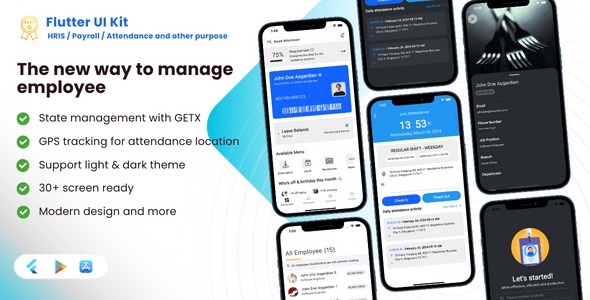 Flutter UI Kit for HRIS, Payroll, Attendance or other purpose