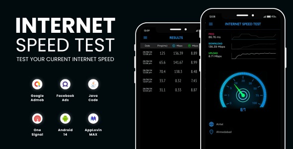 Internet Speed Test with AdMob Ads Android