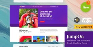 JumpOn - Amusement Park & Inflatable Rentals WordPress Theme