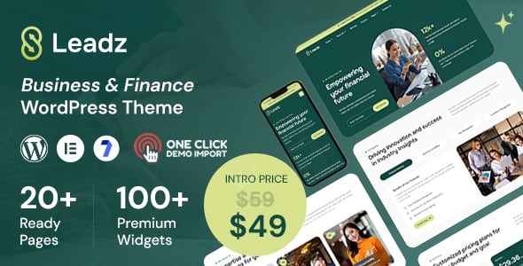 Leadz - Finance Business WordPress Theme