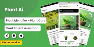 Plant AI - Plant Identifier | Plant Care | Flutter Android/iOS Full Application | Premium Plan