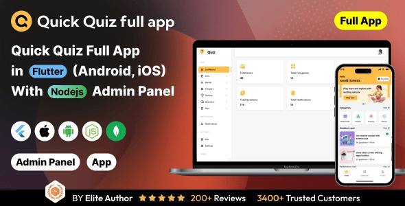 QuickQuiz Full App in Flutter with Node.js Backend | Interactive Quiz App
