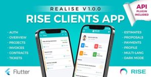 REALISE - RISE CRM Customer Mobile App for Android and IOS | Flutter App with API Plugin Included