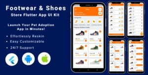 Shoes Store App - Footwear eCommerce Store Flutter Mobile App Ui Kit Template | Android & iOS