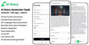 Ai Story Generator - Text To Story SaaS Ai Audio Story Admob Android iOS mobile react native Admin
