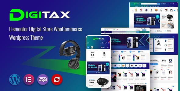 Digitax - Elementor Digital Store WooCommerce WordPress Theme