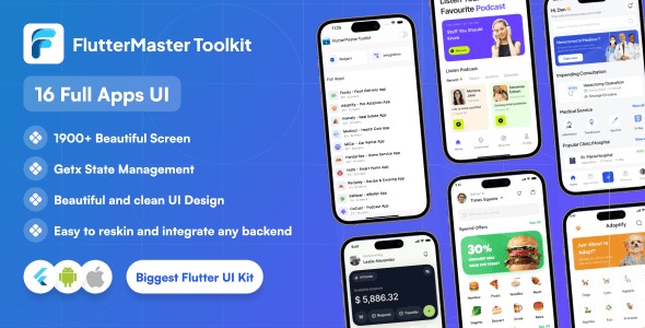 Flutter Master Toolkit - The Biggest Flutter UI Kit