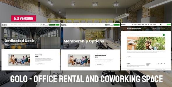 Golo - Office Rental And Coworking Space Script Theme