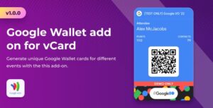 Infy vCard SaaS – Google Wallet Integration Add on