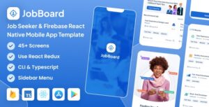 JobBoard - Job Seeker Firebase React Native CLI Mobile App Template