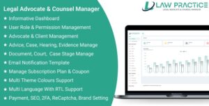 Law Practice SaaS - Legal Advocate & Counsel Manager