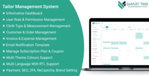 Smart TMS SaaS - Tailor Management System