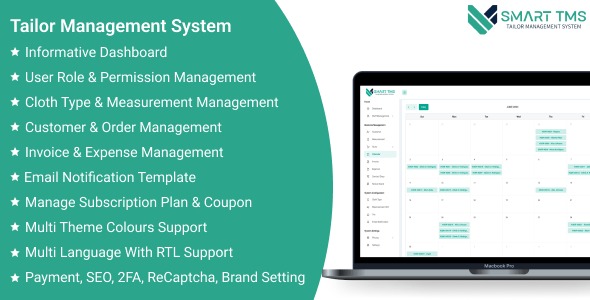 Smart TMS SaaS - Tailor Management System
