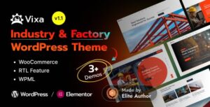 Vixa - Industry & Factory Elementor WordPress Theme