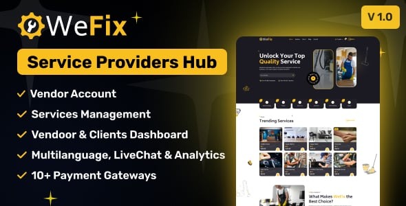 WeFix - On-Demand Service Providers Hub