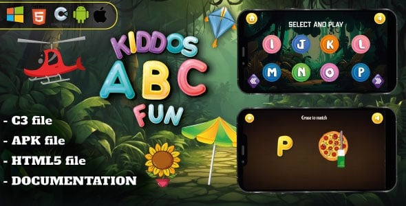 Kiddos ABC Fun – Construct 3 Kids Learning Game - HTML5