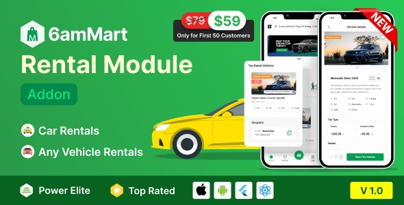 6amMart Car Rental Module Addon