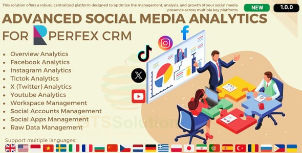 Advanced Social Media Analytics module for Perfex CRM