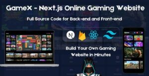 GameX - React Next.js HTML5 Web Game Site Frontend + Backend