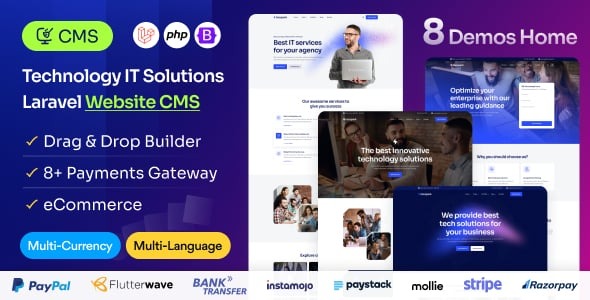 Optech - IT Service and Business Consulting Laravel Script