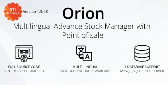 Orion - Multilingual advance stock manager with Point of sale system