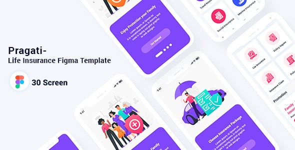 Pragati - Life Insurance Figma Template