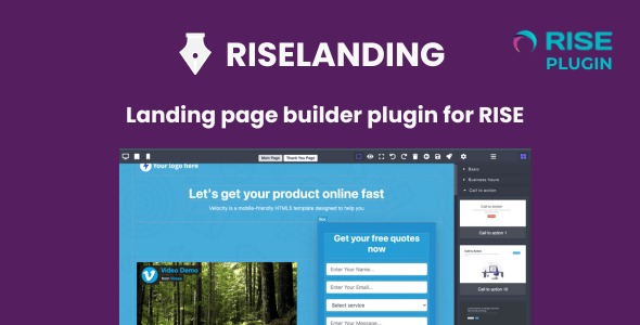RiseLanding – LandingPage builder for RiseCRM