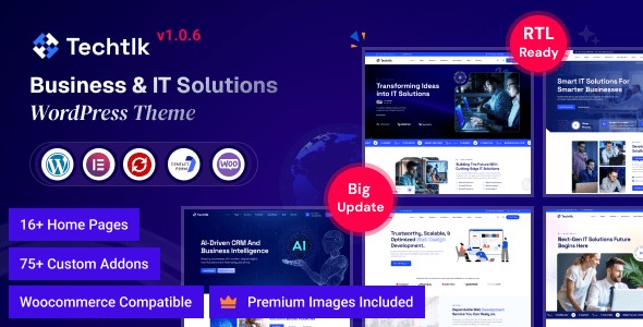 Techtlk – Business & IT Solutions WordPress Theme