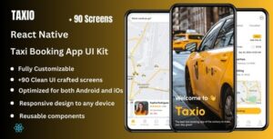 Taxio - Taxi Booking React Native Expo App Ui Kit