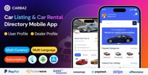 Carbaz - Car listing & Car Rental Directory Flutter App