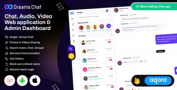 DreamsChat - Laravel Powered Chat, Voice & Video Calling Platform with Advanced Admin Panel