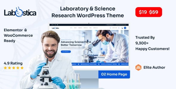 Labstica - Laboratory & Science Research WordPress Theme