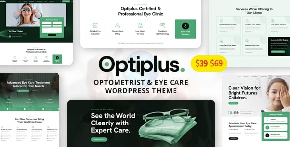 Optiplus - Optometrist & Eye Care WordPress Theme