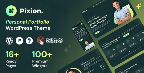 Pixion - Personal Portfolio WordPress Theme