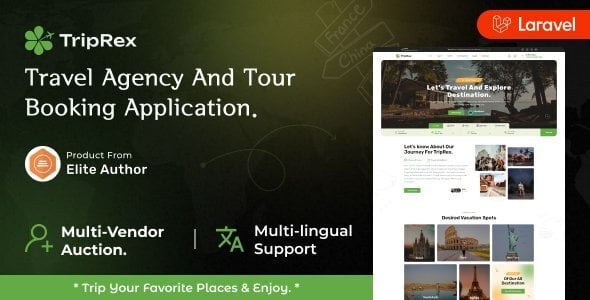 TripRex - Travel Agency and Tour Booking Laravel Script