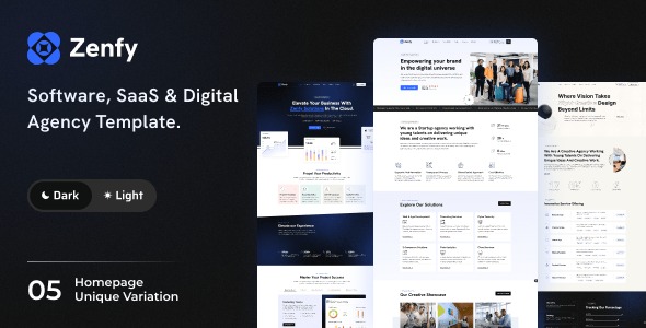 Zenfy - Software, SaaS & Digital Agency Template