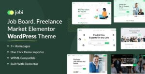 Jobi - Job Board, Freelance Marketplace Elementor WordPress Theme