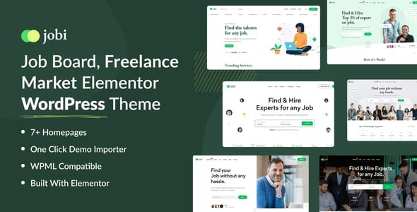 Jobi - Job Board, Freelance Marketplace Elementor WordPress Theme