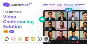 JupiterMeet Pro - White Label Video Conference with AI & SaaS