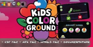 Kids Color Ground – Construct 3 Kids Learning Game - HTML5